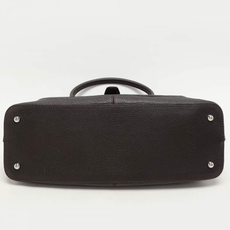 Pre Owned Tod's Brown Leather Buckle Satchel