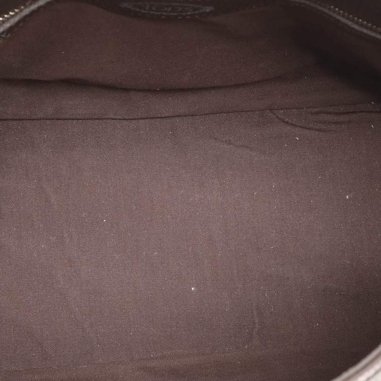 Pre Owned Tod's Brown Leather Buckle Satchel