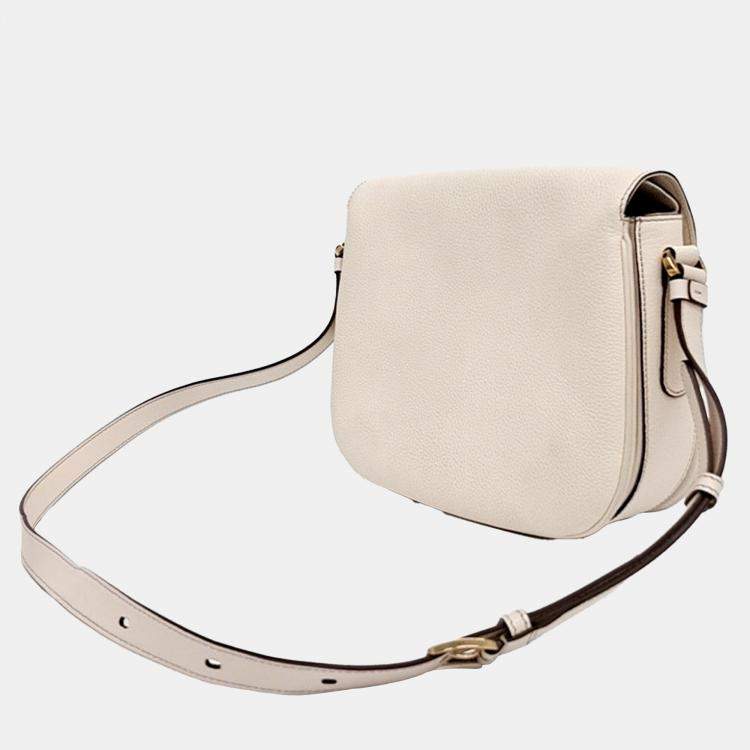 Pre Owned Tod's Cream Leather Timeless T-bag