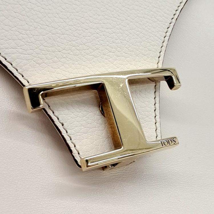 Pre Owned Tod's Cream Leather Timeless T-bag