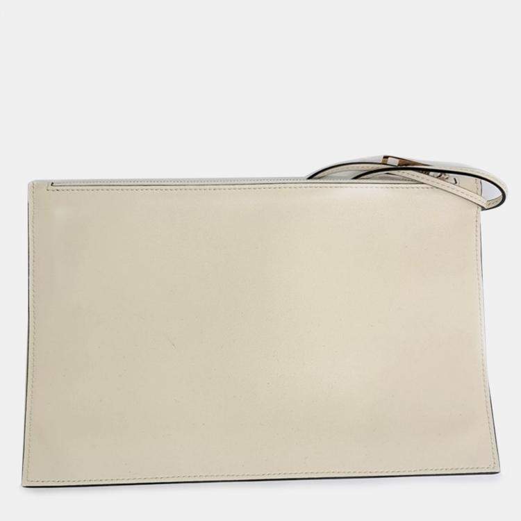 Pre Owned Tod's Yellow Leather Medium Di Back Folio Bag 