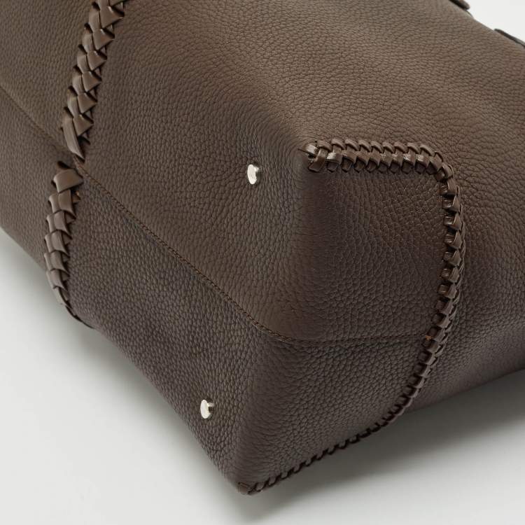 Pre Owned Tod's Dark Brown Leather Di Tote