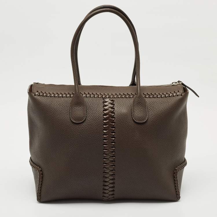 Pre Owned Tod's Dark Brown Leather Di Tote