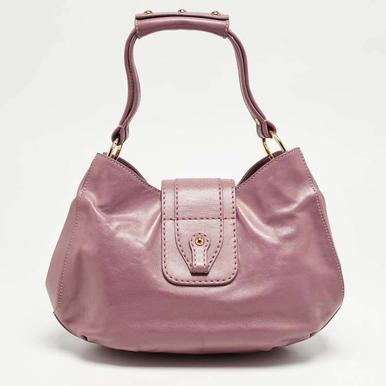 Pre Owned Tod's Pink Leather Front Pocket Shoulder Bag