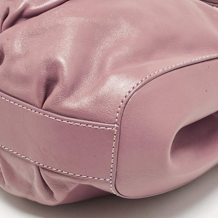 Pre Owned Tod's Pink Leather Front Pocket Shoulder Bag