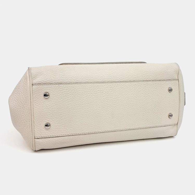 Pre Owned Tod's White Leather Tote Bag