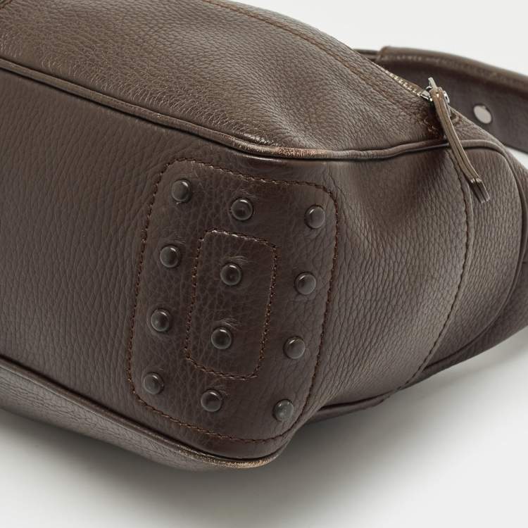 Pre Owned Tod's Dark Brown Leather Micky Hobo