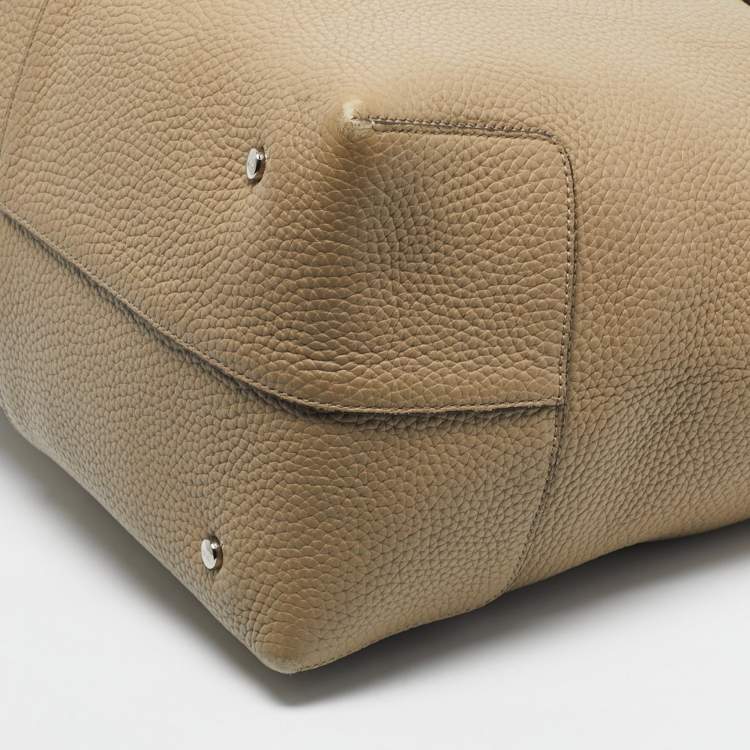 Pre Owned Tod's Beige Leather Large Di Tote
