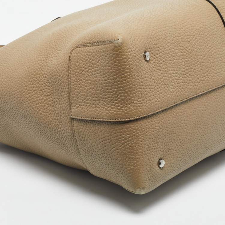 Pre Owned Tod's Beige Leather Large Di Tote