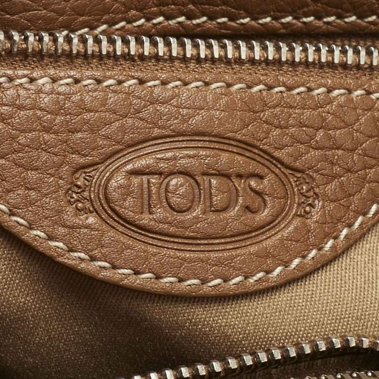 Pre Owned Tod's Brown Leather Miky Nomad Shopper Tote