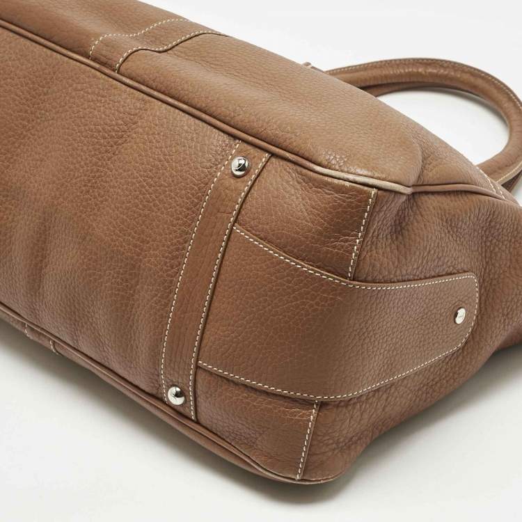 Pre Owned Tod's Brown Leather Miky Nomad Shopper Tote