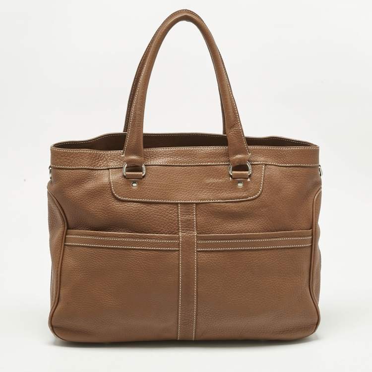 Pre Owned Tod's Brown Leather Miky Nomad Shopper Tote
