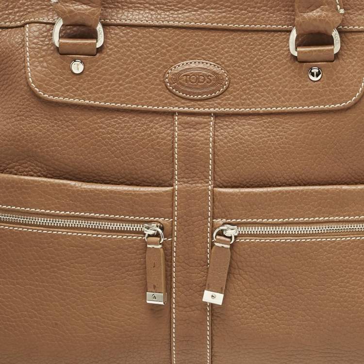 Pre Owned Tod's Brown Leather Miky Nomad Shopper Tote