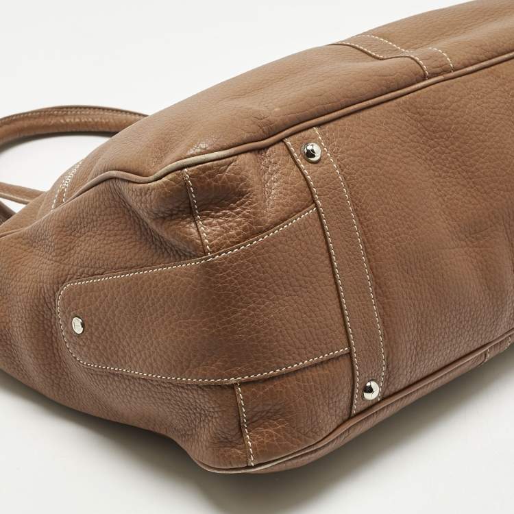 Pre Owned Tod's Brown Leather Miky Nomad Shopper Tote
