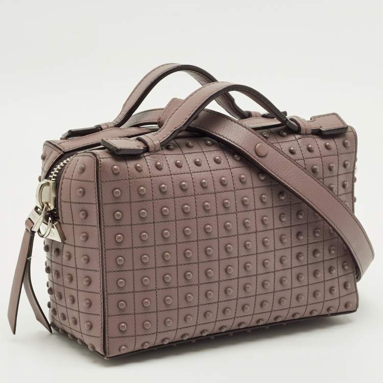 Pre Owned Tod's Dark Beige Leather Gommino Shoulder Bag
