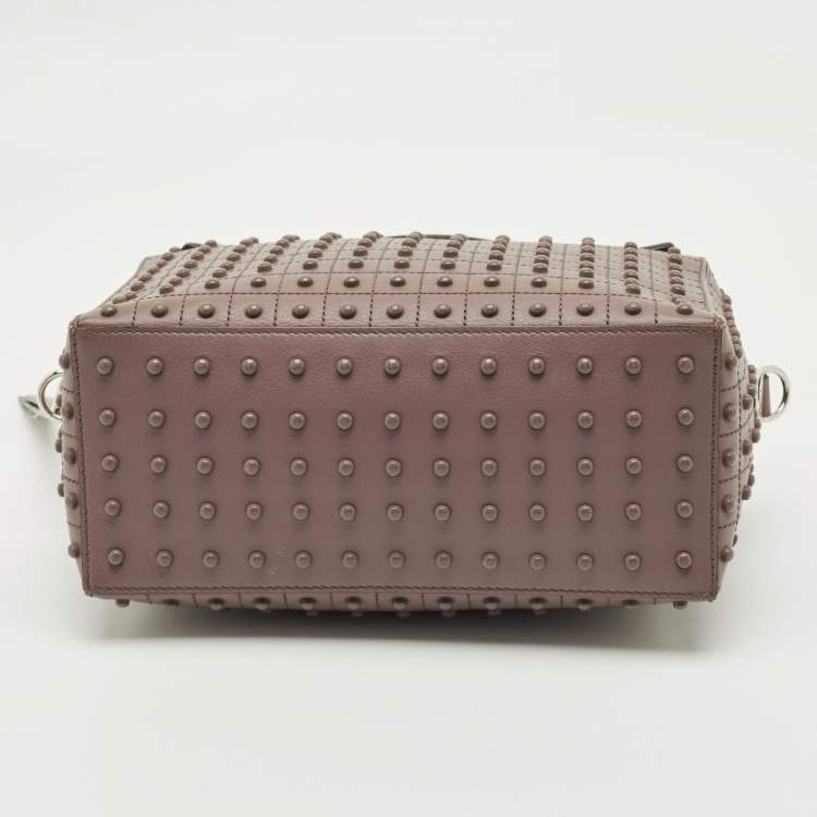 Pre Owned Tod's Dark Beige Leather Gommino Shoulder Bag