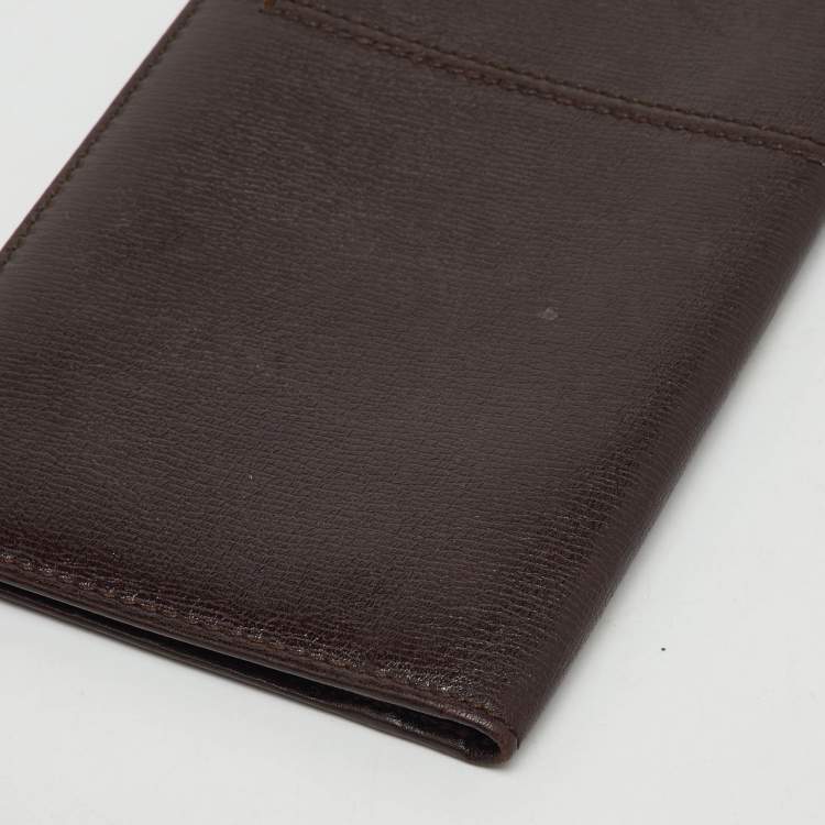 Pre Owned Tod's Dark Brown Leather Long Wallet