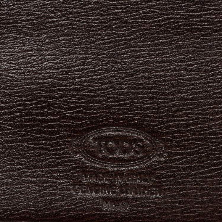 Pre Owned Tod's Dark Brown Leather Long Wallet