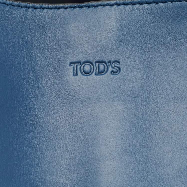Pre Owned Tod's Blue Leather Horse Secchiello Tote