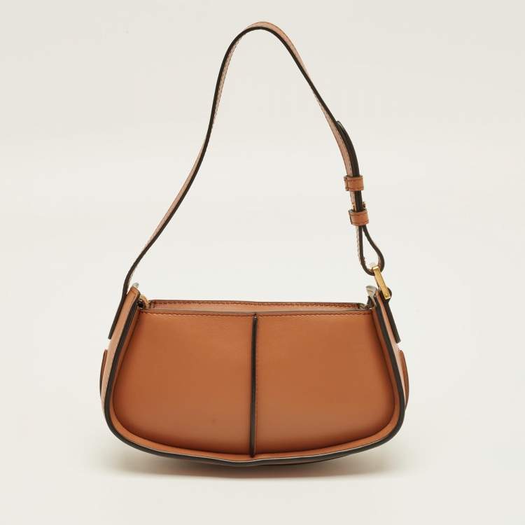 مملوكة مسبقًا حقيبة كلاتش تودز ت-تايمليس جلد بني