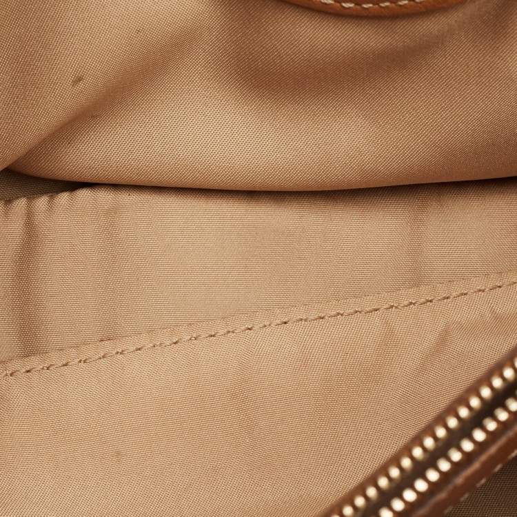 Pre Owned Tod's Brown/Multicolor Leather and Python Mini Double T Shoulder Bag