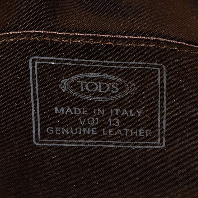 Pre Owned Tod's Gold Snakeskin Mini Crystal Embellished Drawstring Tote