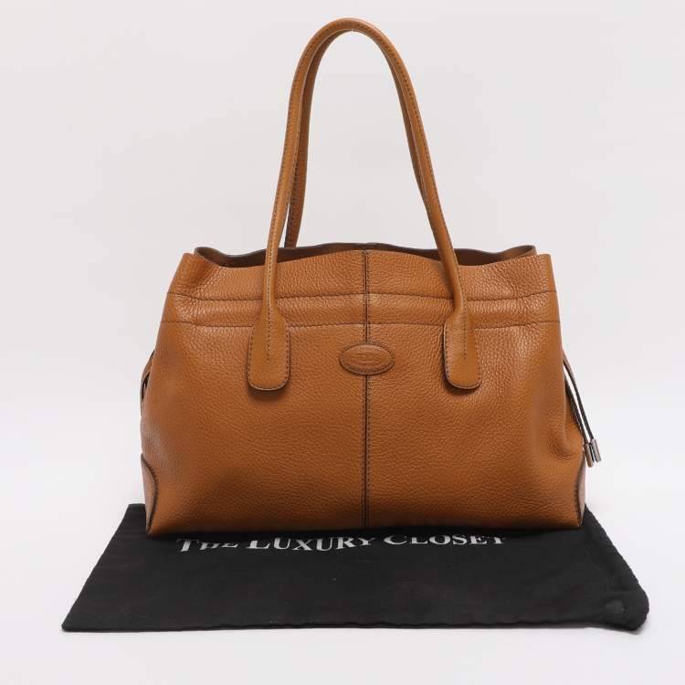 Pre Owned Tod's D Bag Media Tan Leather Tote