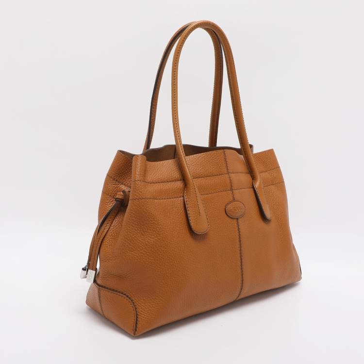 Pre Owned Tod's D Bag Media Tan Leather Tote