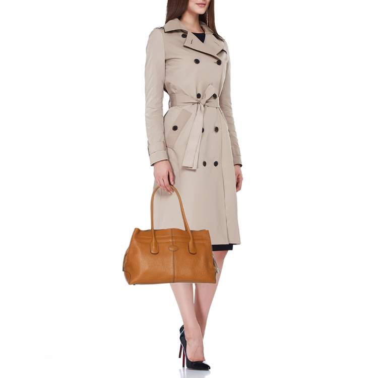 Pre Owned Tod's D Bag Media Tan Leather Tote