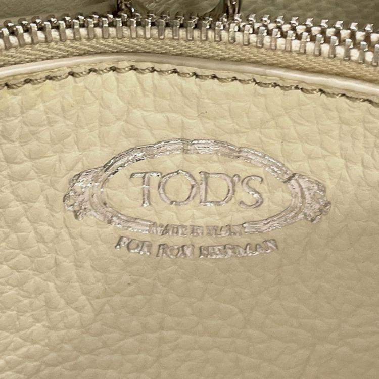 Pre Owned Tod'S Leather Bag Mini White Leather Size Mini