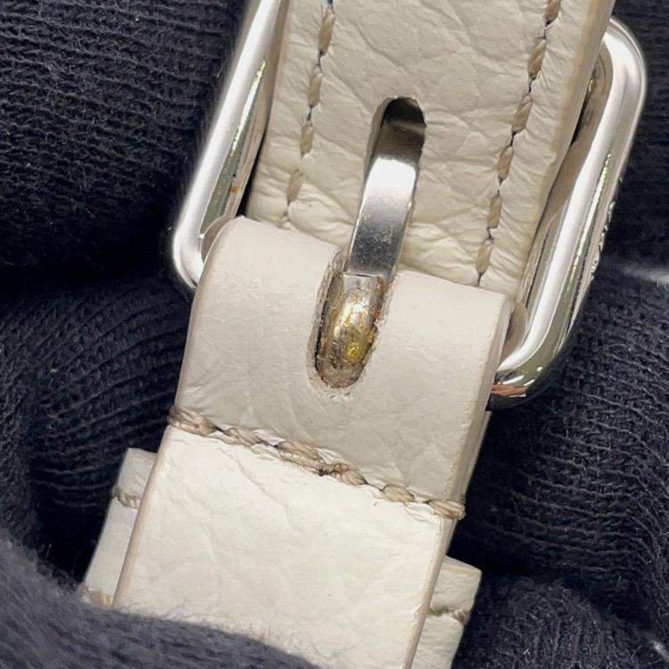 Pre Owned Tod'S Leather Bag Mini White Leather Size Mini