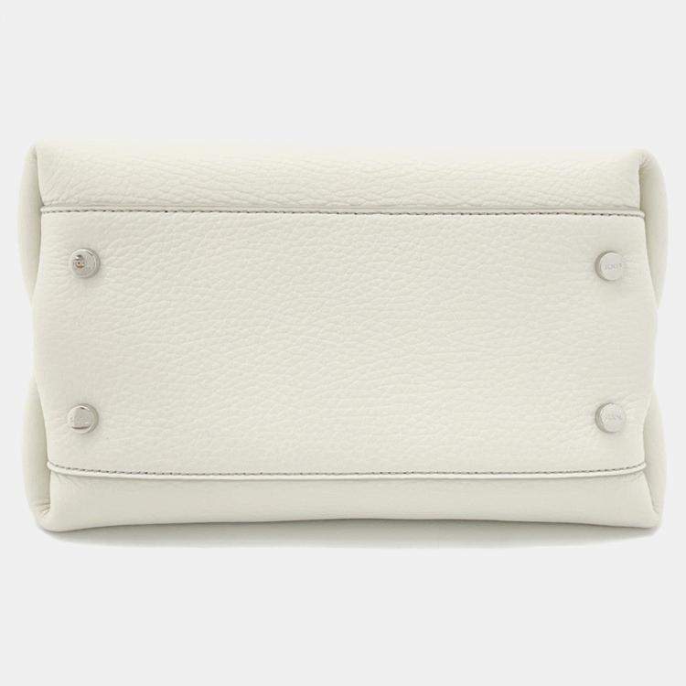 Pre Owned Tod'S Leather Bag Mini White Leather Size Mini