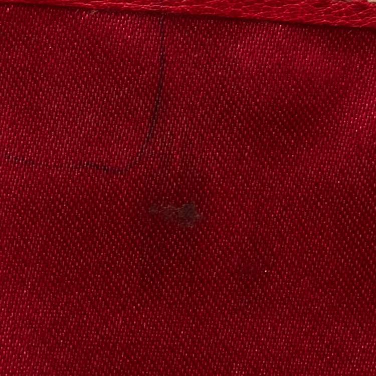 Pre Owned Tod's Dark Red Leather Flap Compact Wallet