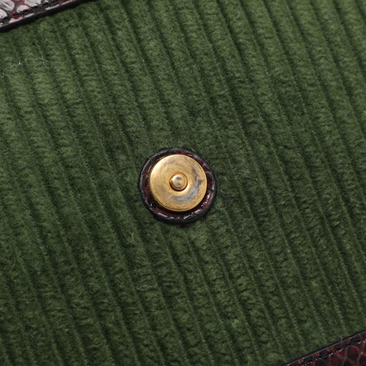 Pre Owned Tod's T Timeless Multicolor Fabric, Python Embossed Leather and Sequins Shoulder Bag