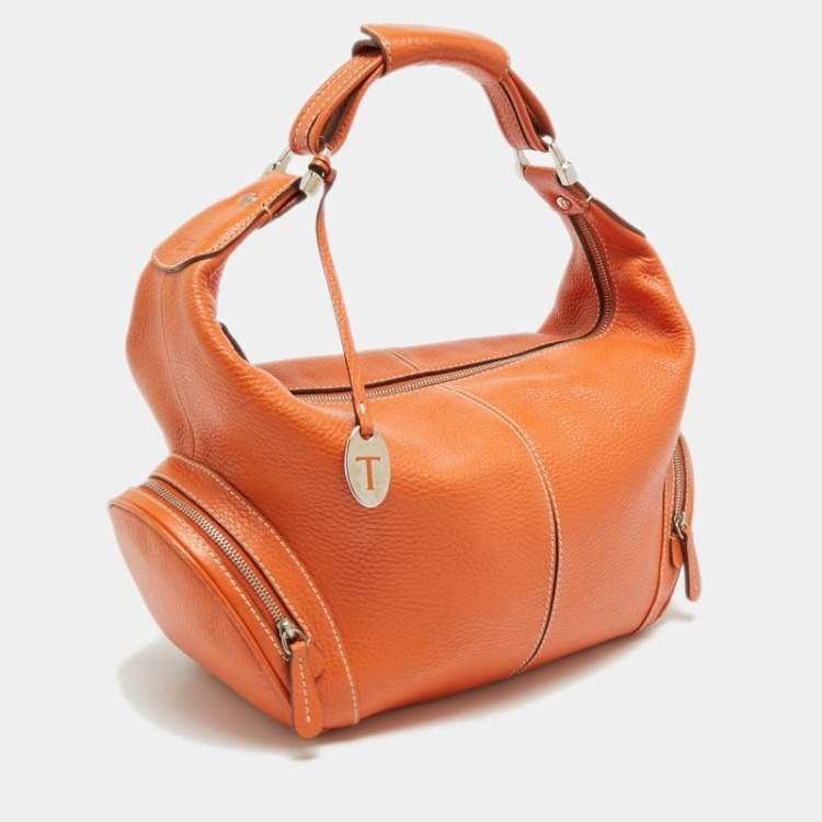 مملوكة مسبقًا Tod's Charlotte Orange Leather Hobo