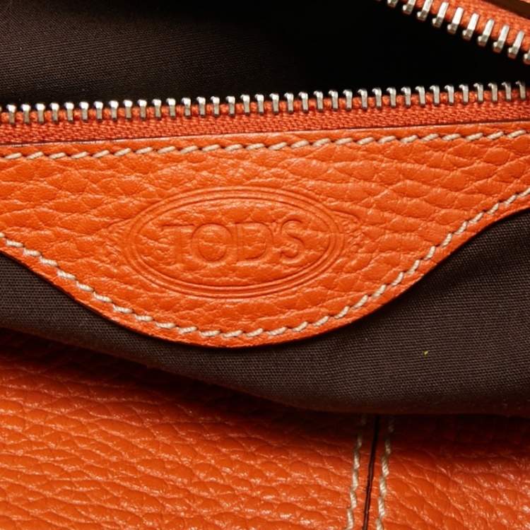 مملوكة مسبقًا Tod's Charlotte Orange Leather Hobo