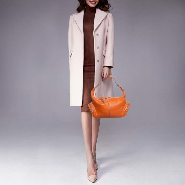 مملوكة مسبقًا Tod's Charlotte Orange Leather Hobo