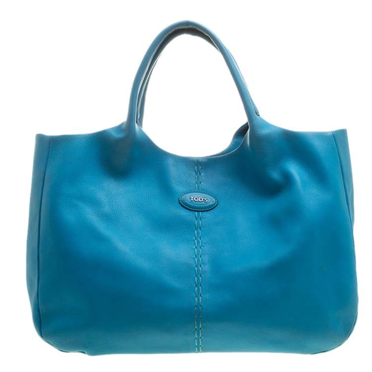 Pre Owned Tod's Blue Leather Shoulder Bag