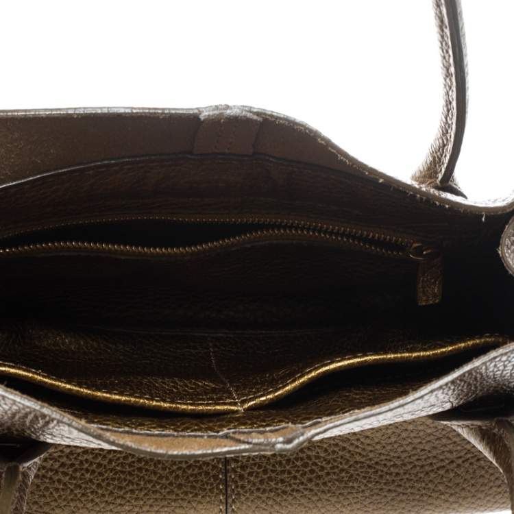 Pre Owned Tod's Dark Gold Leather D Bag Media Tote