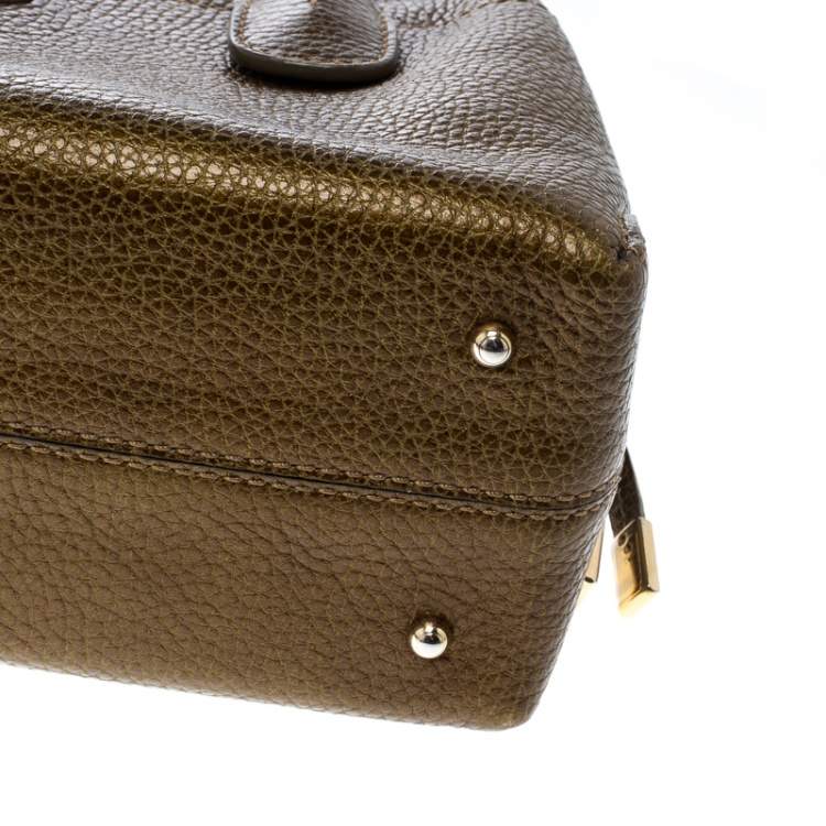 Pre Owned Tod's Dark Gold Leather D Bag Media Tote
