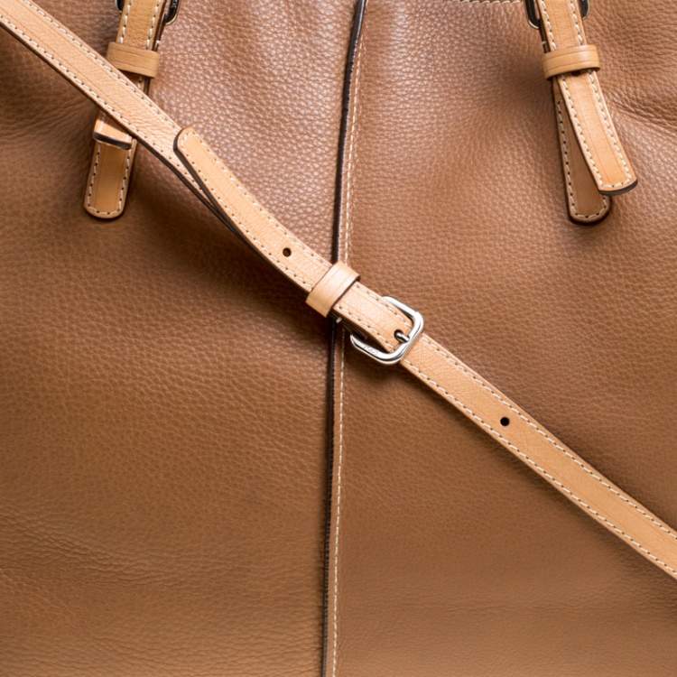 Pre Owned Tod's Brown Leather Grande Shopping Tote 