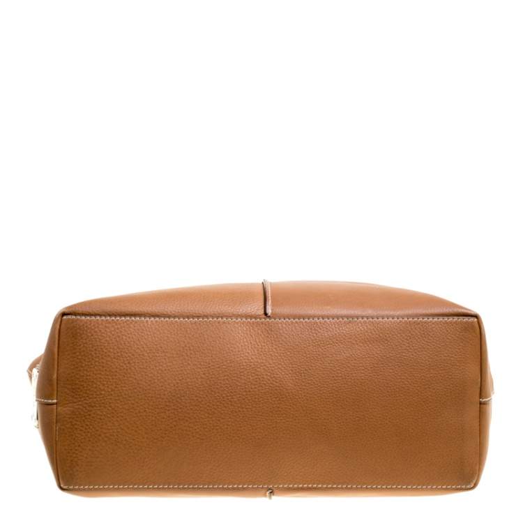 Pre Owned Tod's Brown Leather Grande Shopping Tote 