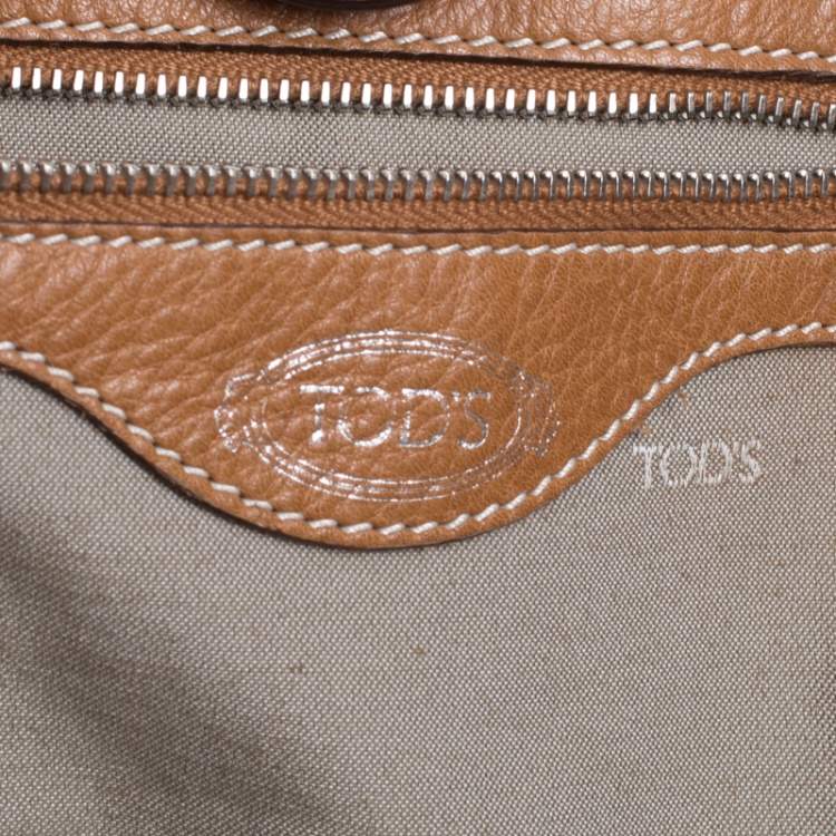 Pre Owned Tod's Brown Leather Grande Shopping Tote 