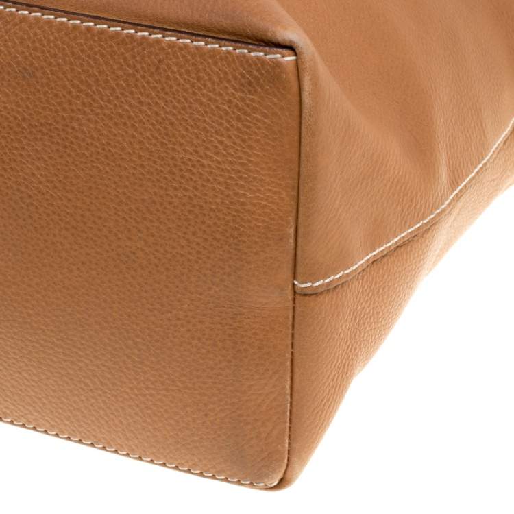 Pre Owned Tod's Brown Leather Grande Shopping Tote 