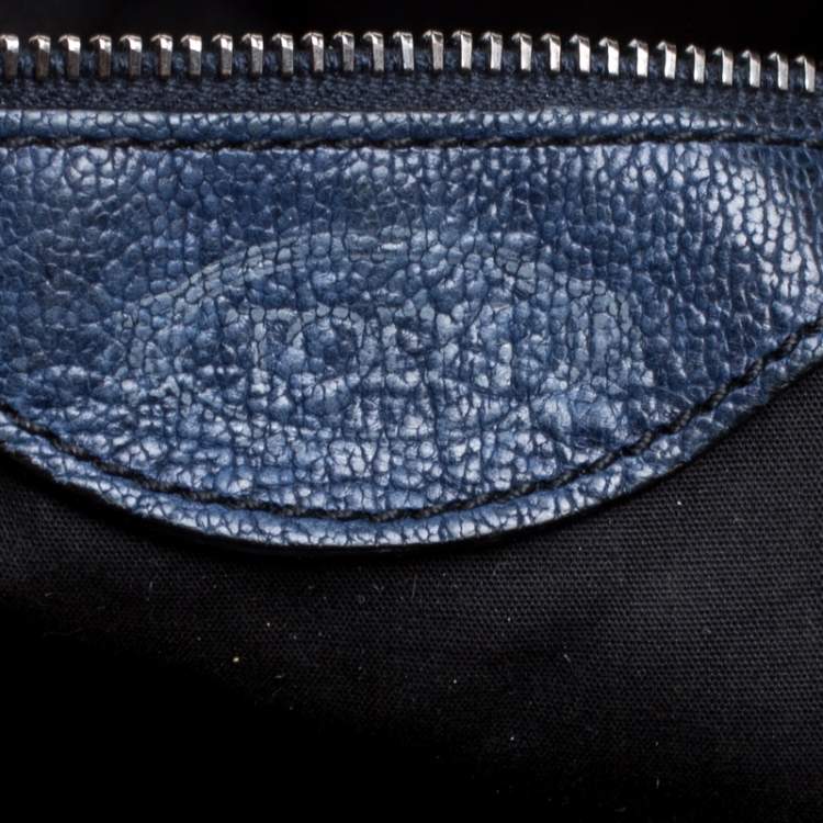 مملوكة مسبقًا Tod's Dark Blue Leather Pockets Satchel