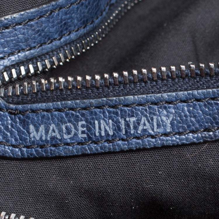 مملوكة مسبقًا Tod's Dark Blue Leather Pockets Satchel