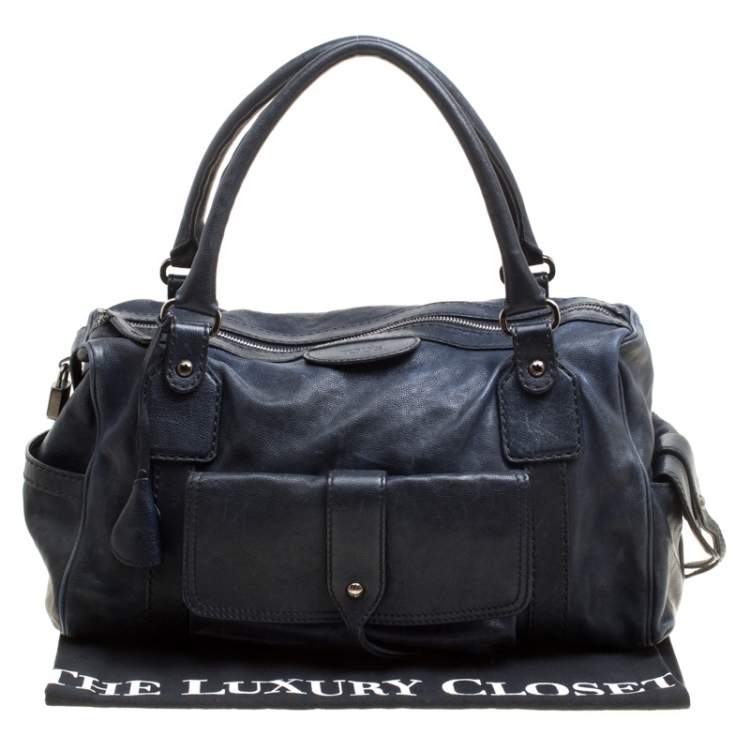 مملوكة مسبقًا Tod's Dark Blue Leather Pockets Satchel