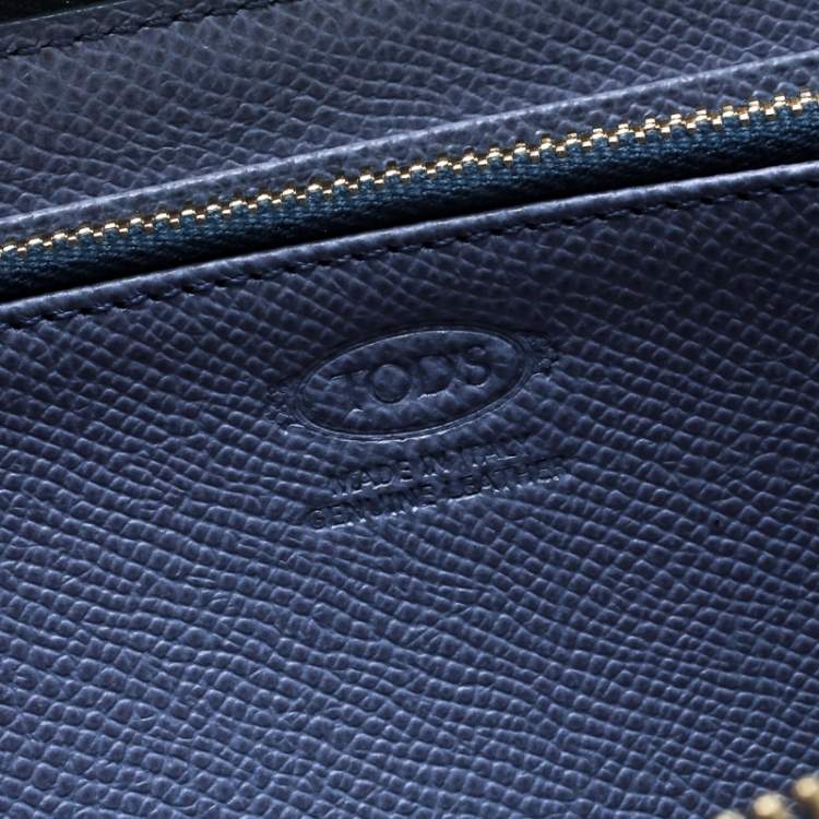 Pre Owned Tod's Lilac Leather Zip Around Continental Wallet