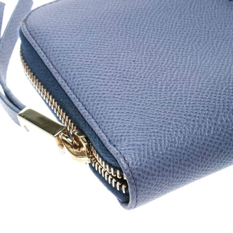 Pre Owned Tod's Lilac Leather Zip Around Continental Wallet