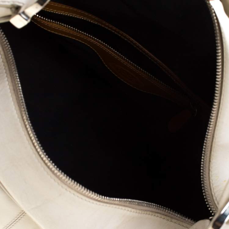 Pre Owned Tod's Off-White Leather Hobo